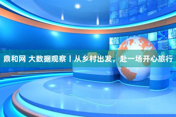 鼎和网 大数据观察丨从乡村出发，赴一场开心旅行