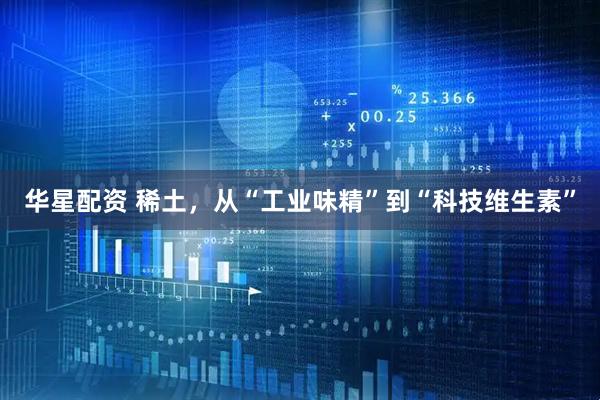 华星配资 稀土，从“工业味精”到“科技维生素”