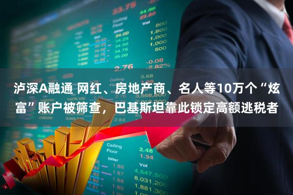 泸深A融通 网红、房地产商、名人等10万个“炫富”账户被筛查，巴基斯坦靠此锁定高额逃税者